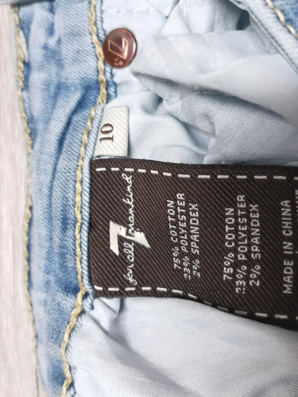 Girls Skinny 7 For All Man Kind Jeans